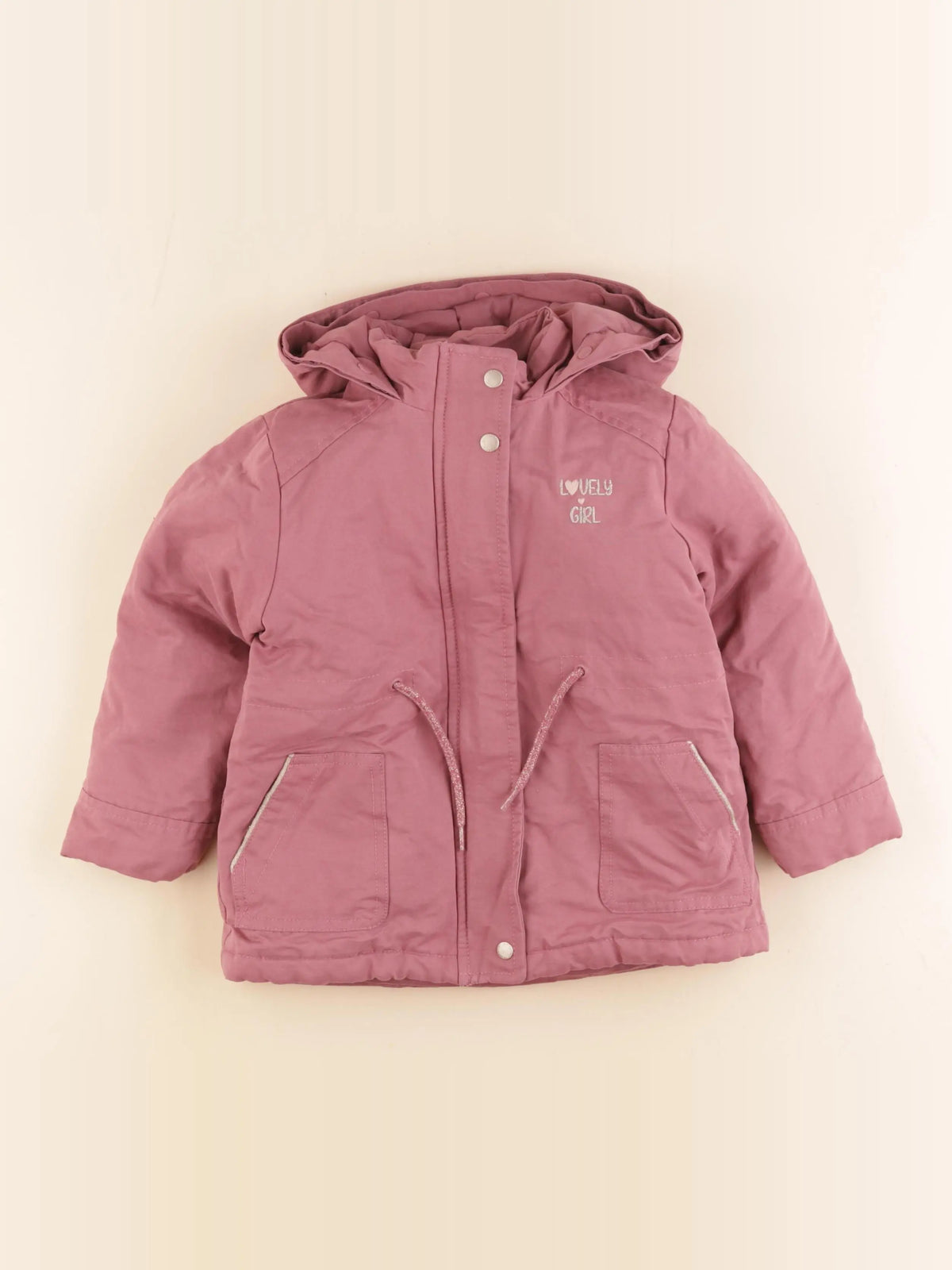 Vertbaudet - manteau doublure amovible rose - 3 ans