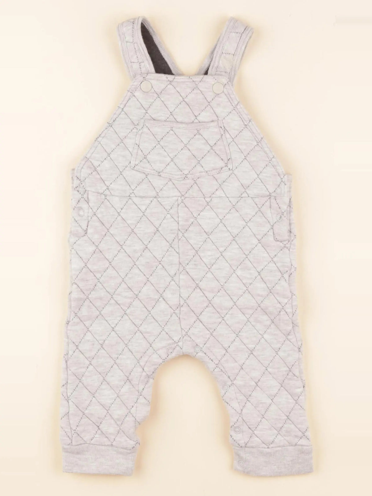 Petit Bateau - salopette gris - 6 mois