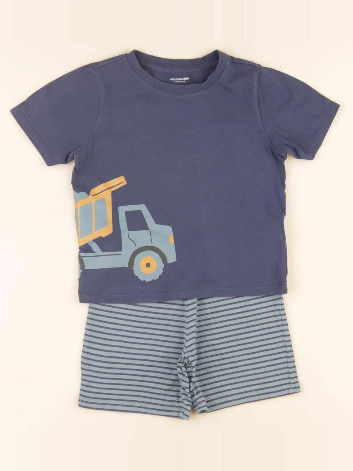 Vertbaudet - pyjama coton bleu - 4 ans