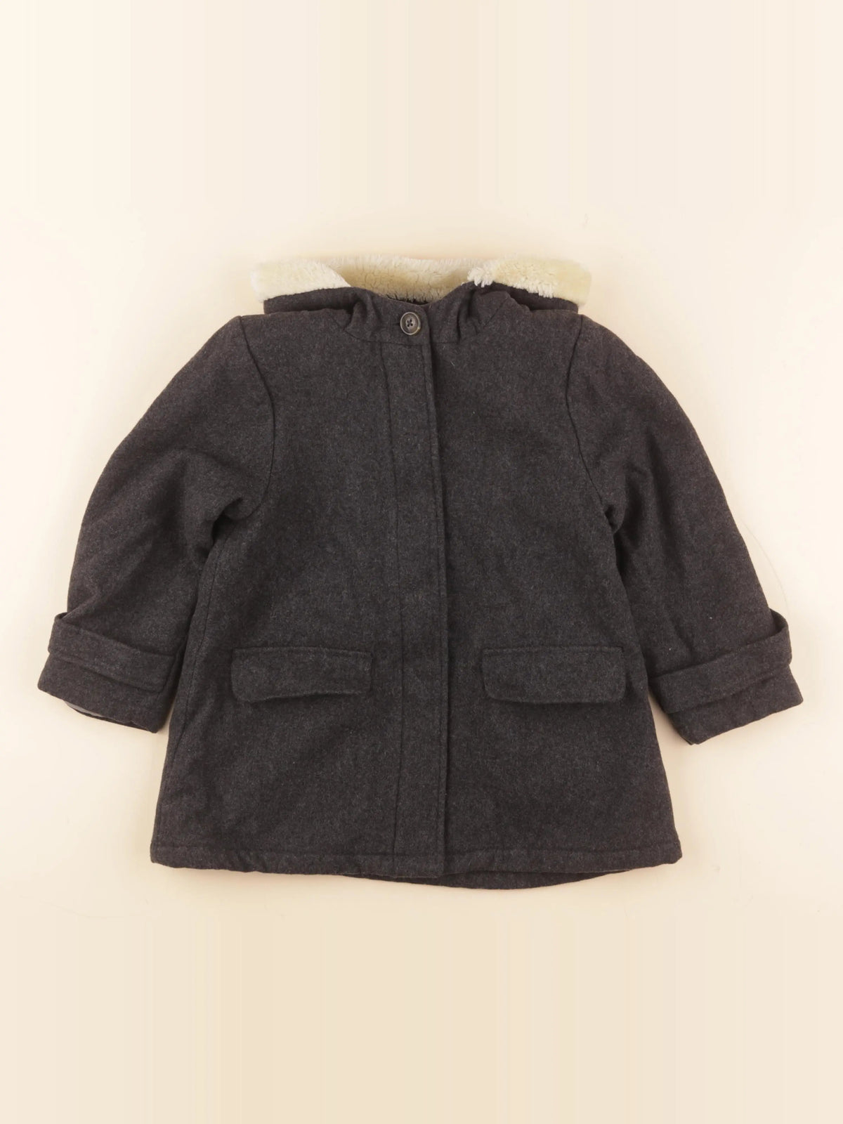 Petit Bateau - manteau gris - 6 ans