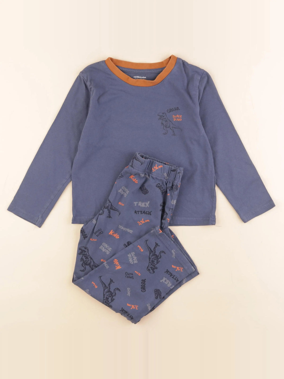 Vertbaudet - pyjama coton bleu - 5 ans