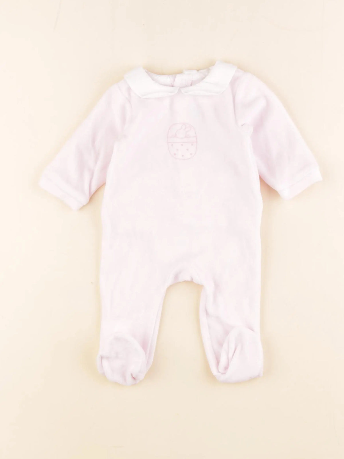 Jacadi - pyjama velours rose - 1 mois