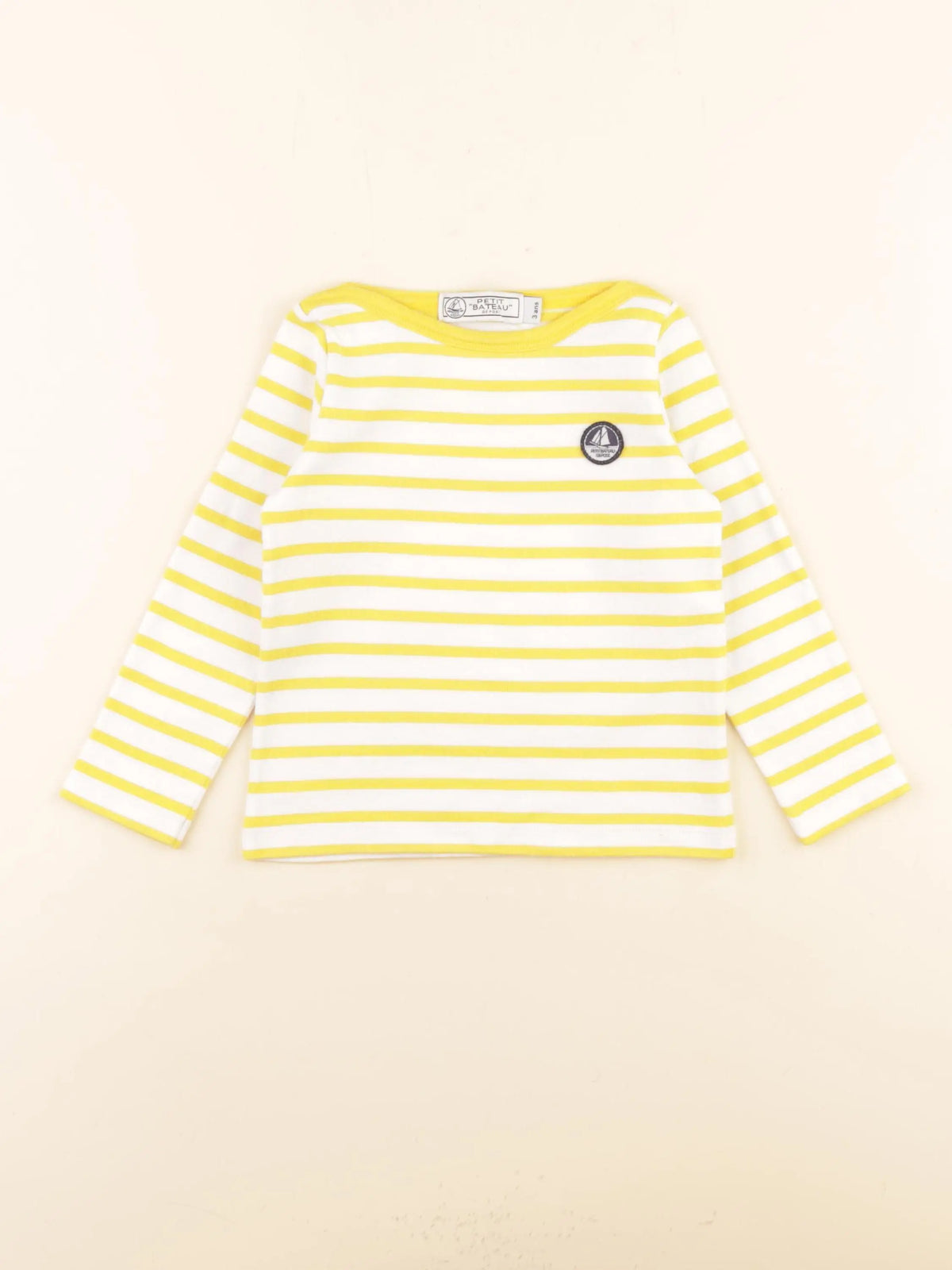 Petit Bateau - tee-shirt jaune - 3 ans