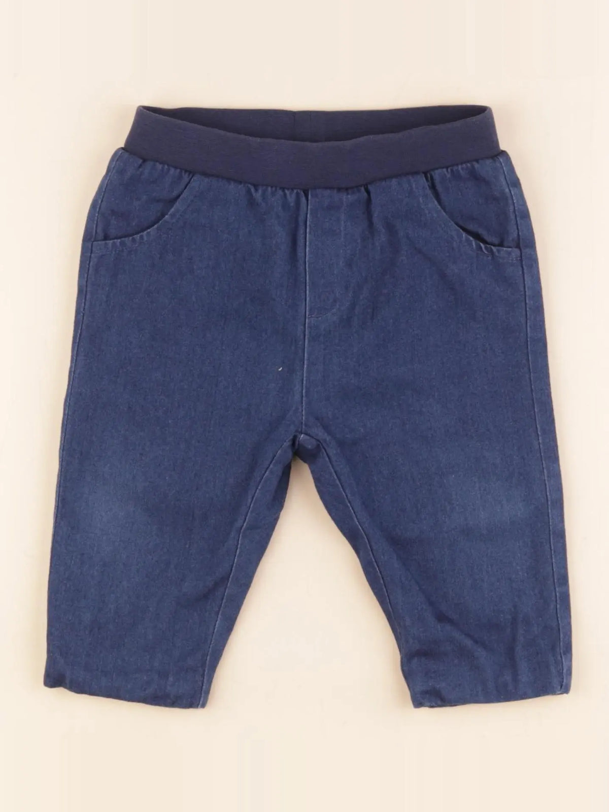 Jacadi - pantalon doublé bleu - 12 mois