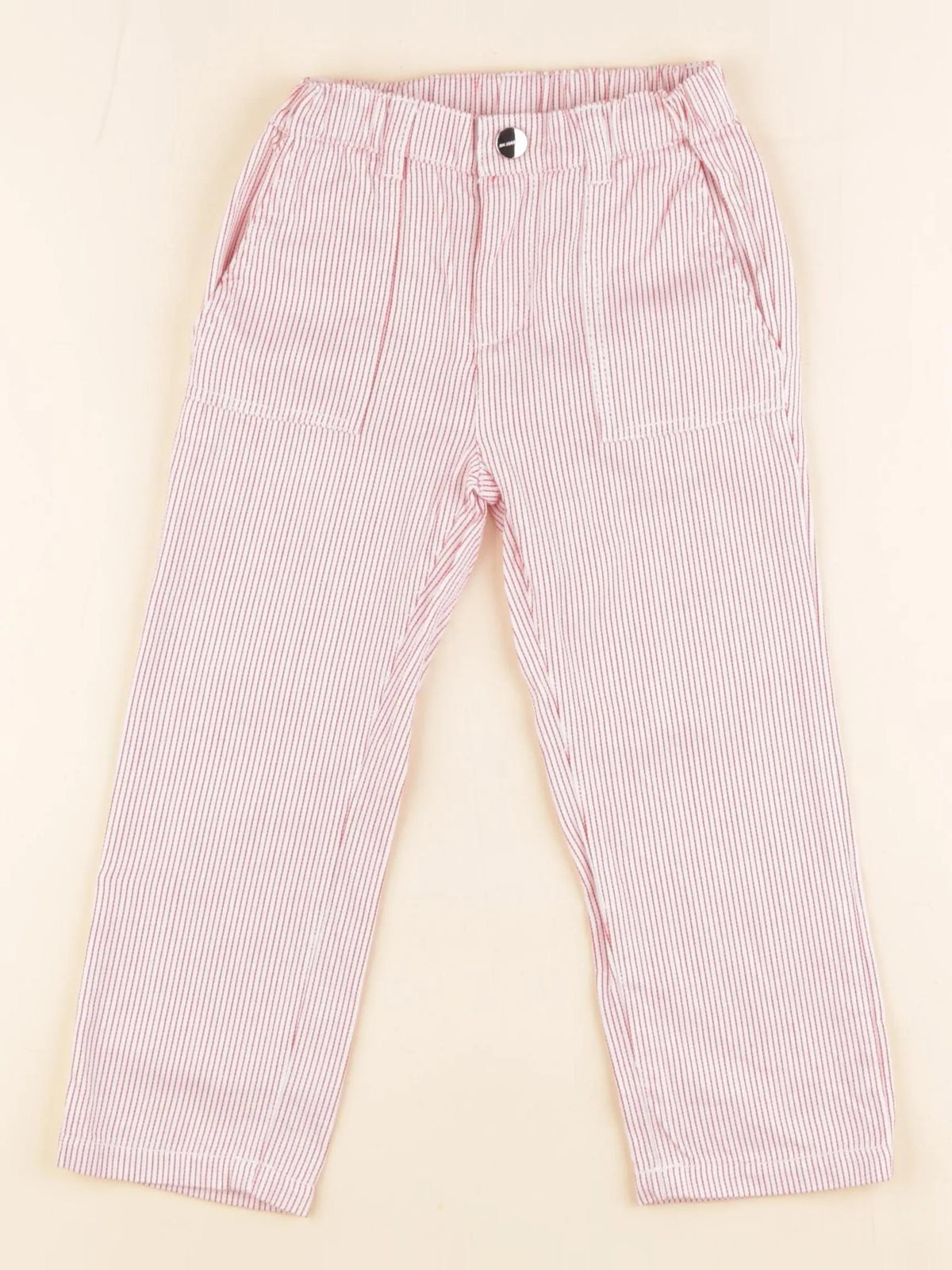 Jacadi - pantalon blanc, rouge - 36 mois