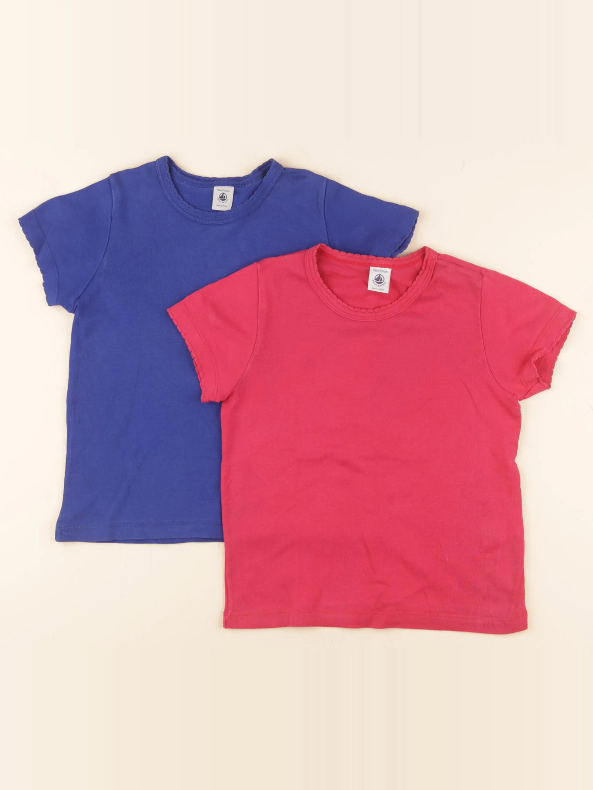 Petit Bateau - lot de 2 maillots de corps rose - 8 ans