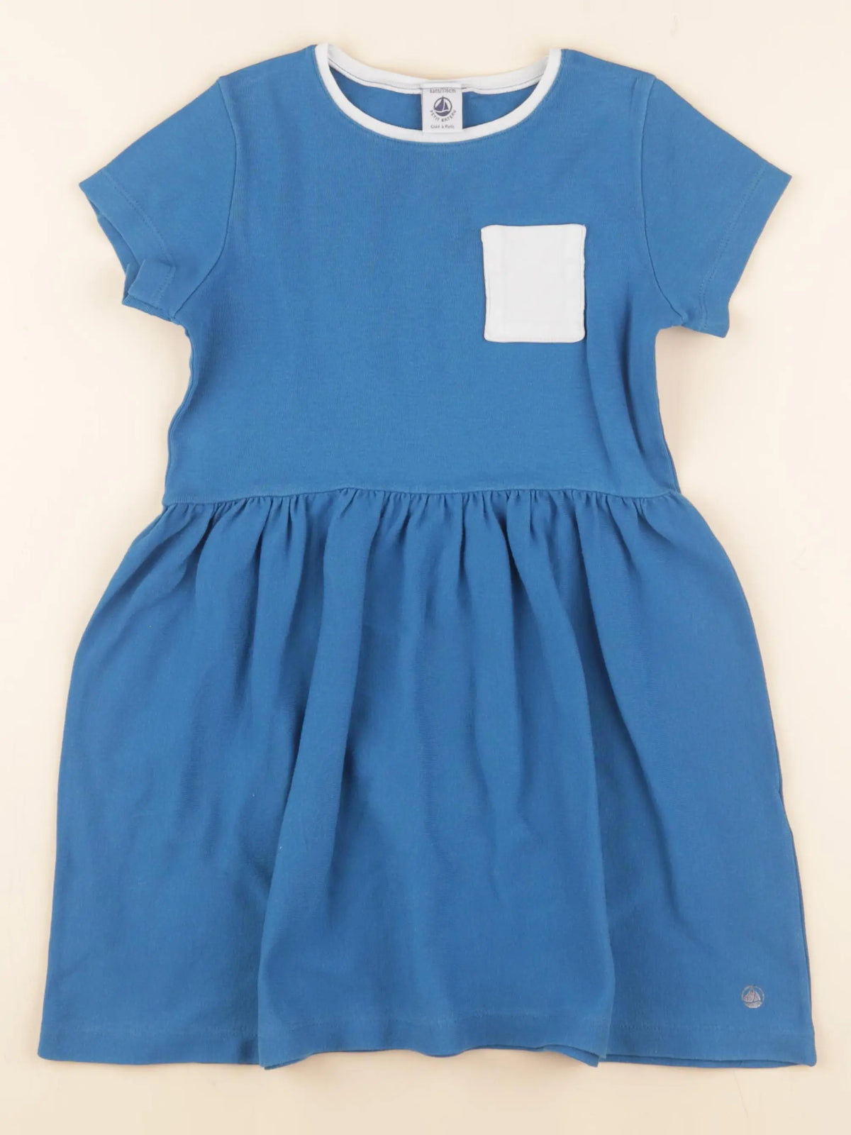 Petit Bateau - robe bleu - 6 ans