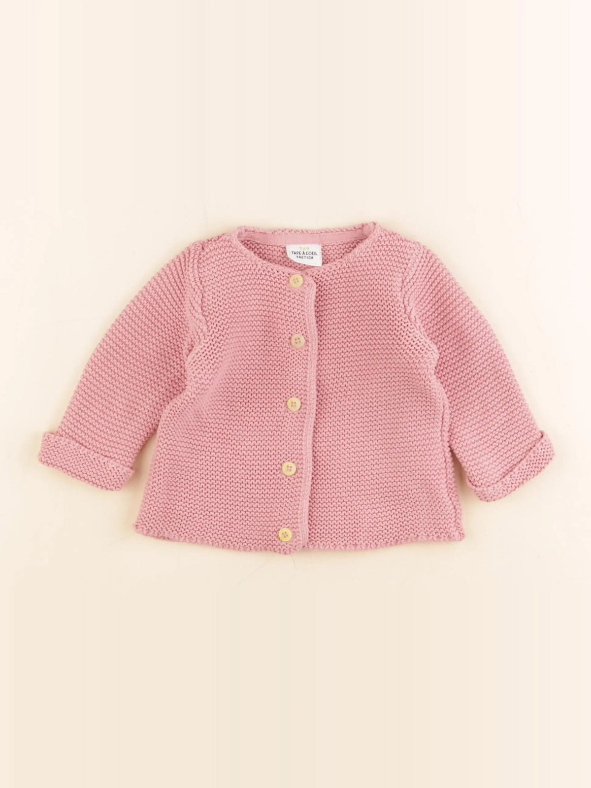 Tape à l'oeil - gilet rose - 9 mois