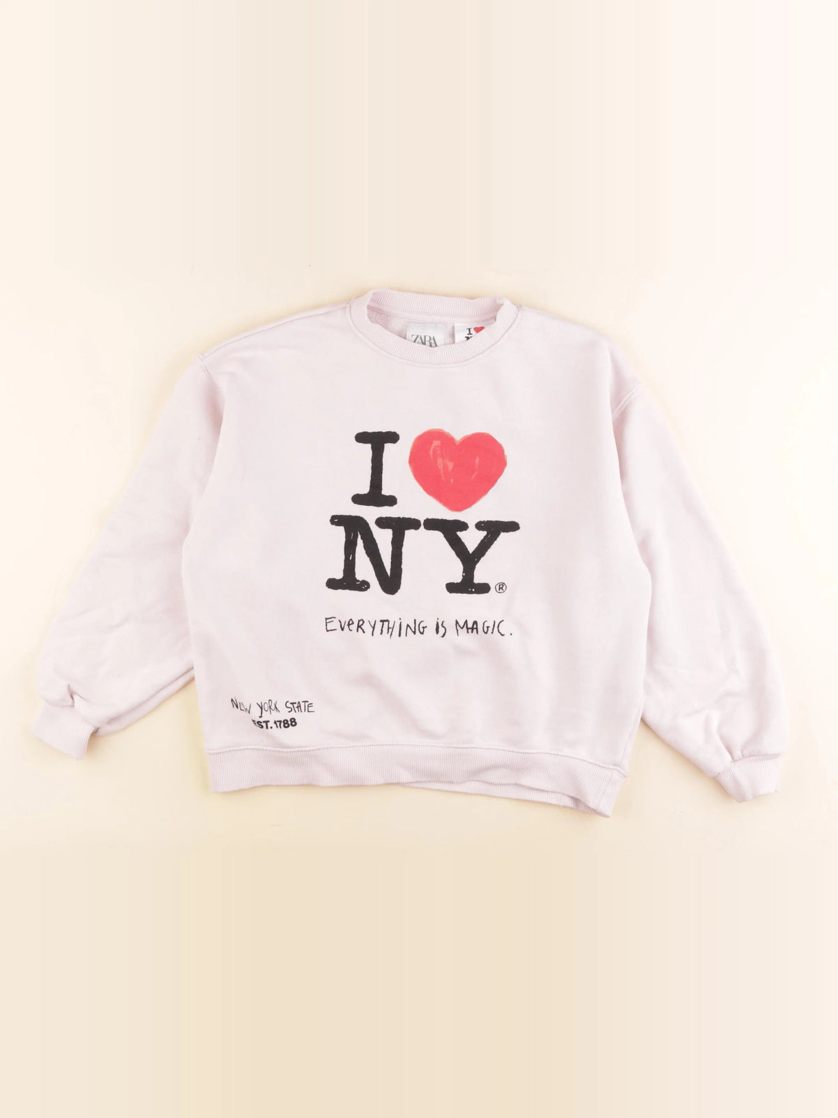 Zara - sweat imprimé au dos rose - 11/12 ans