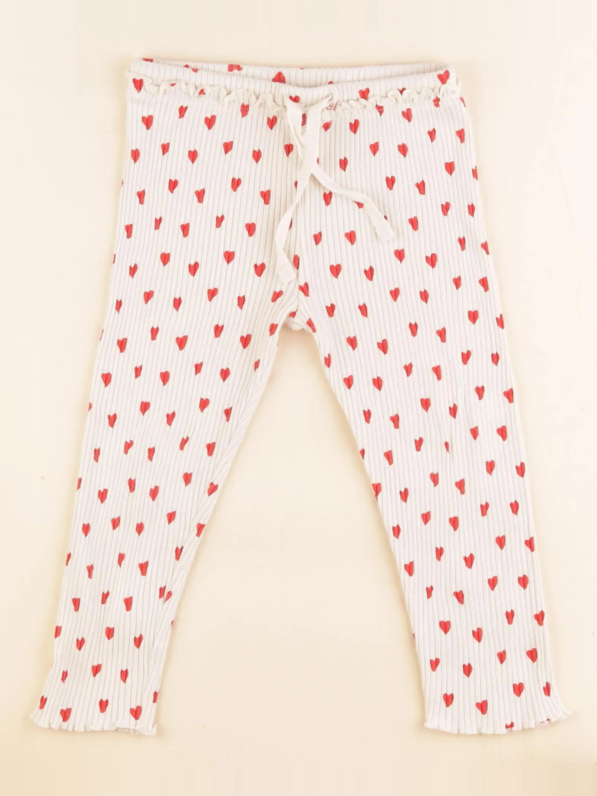 Boutchou - legging beige, rouge - 24 mois