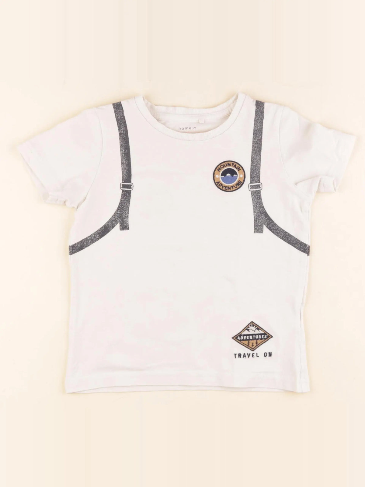 Name it - tee-shirt imprimé au dos beige - 4 ans