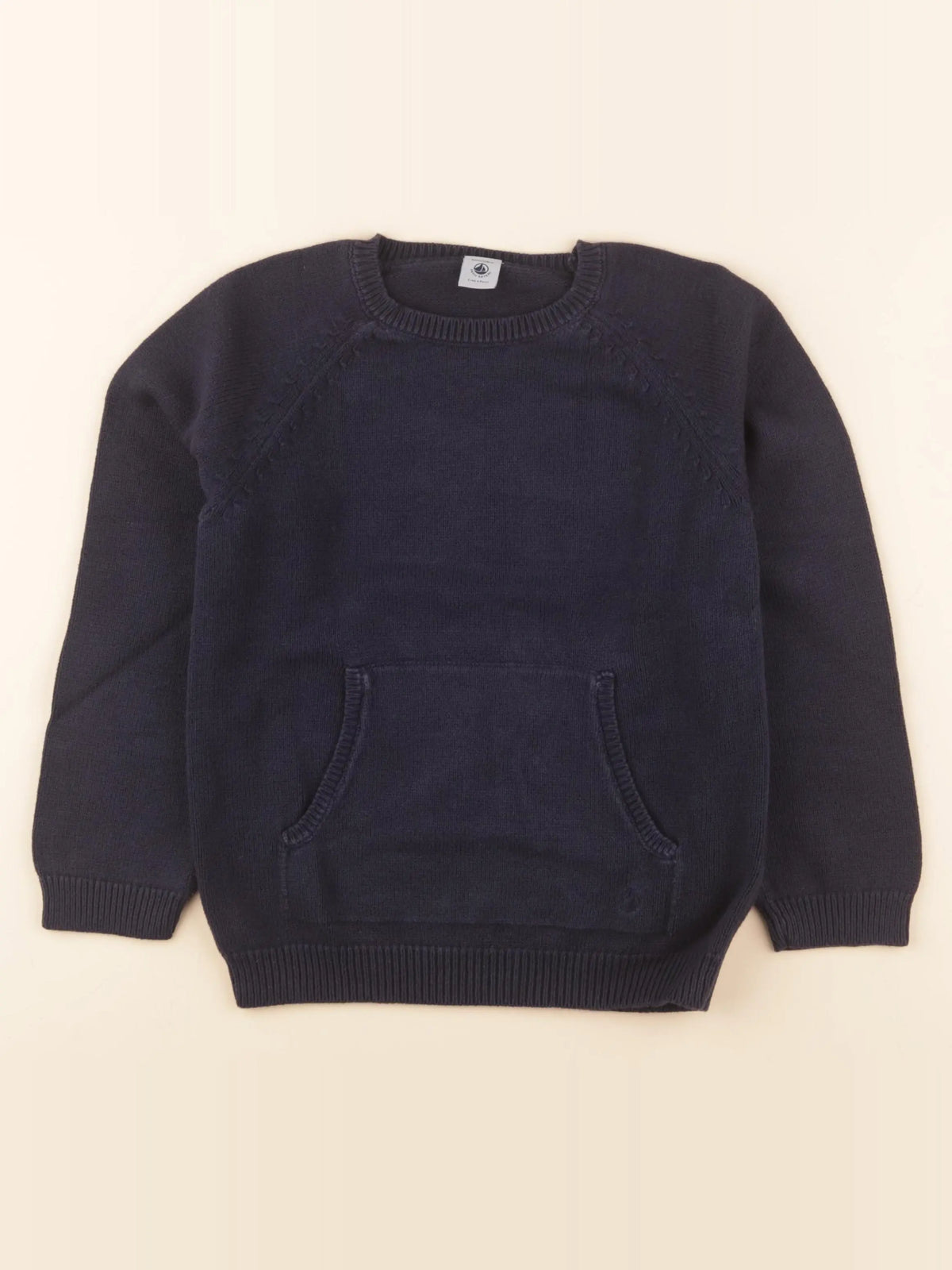 Petit Bateau - pull bleu - 8 ans