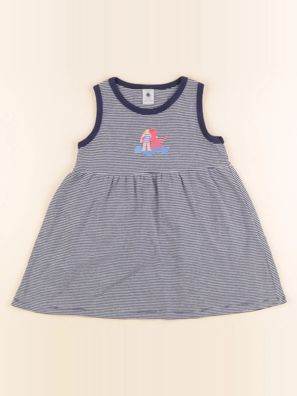 Petit Bateau - robe bleu - 36 mois
