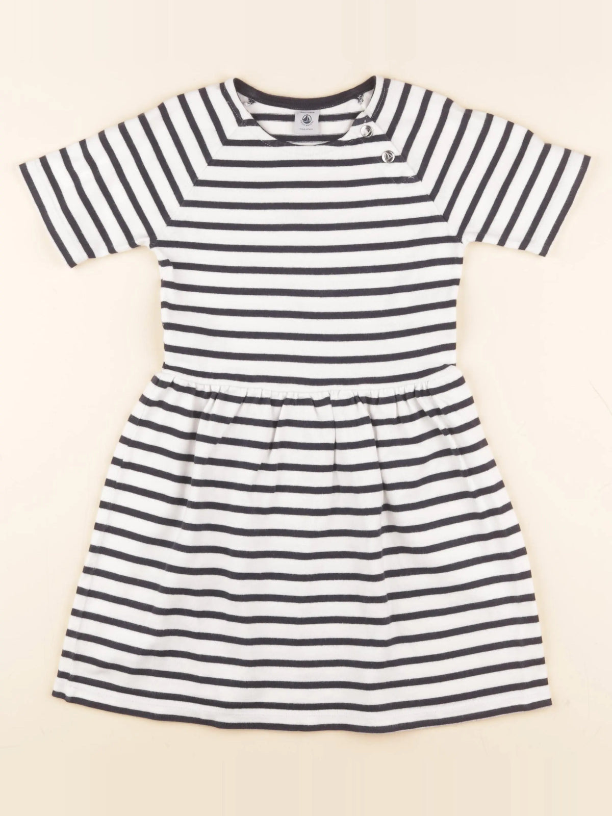 Petit Bateau - robe blanc - 8 ans