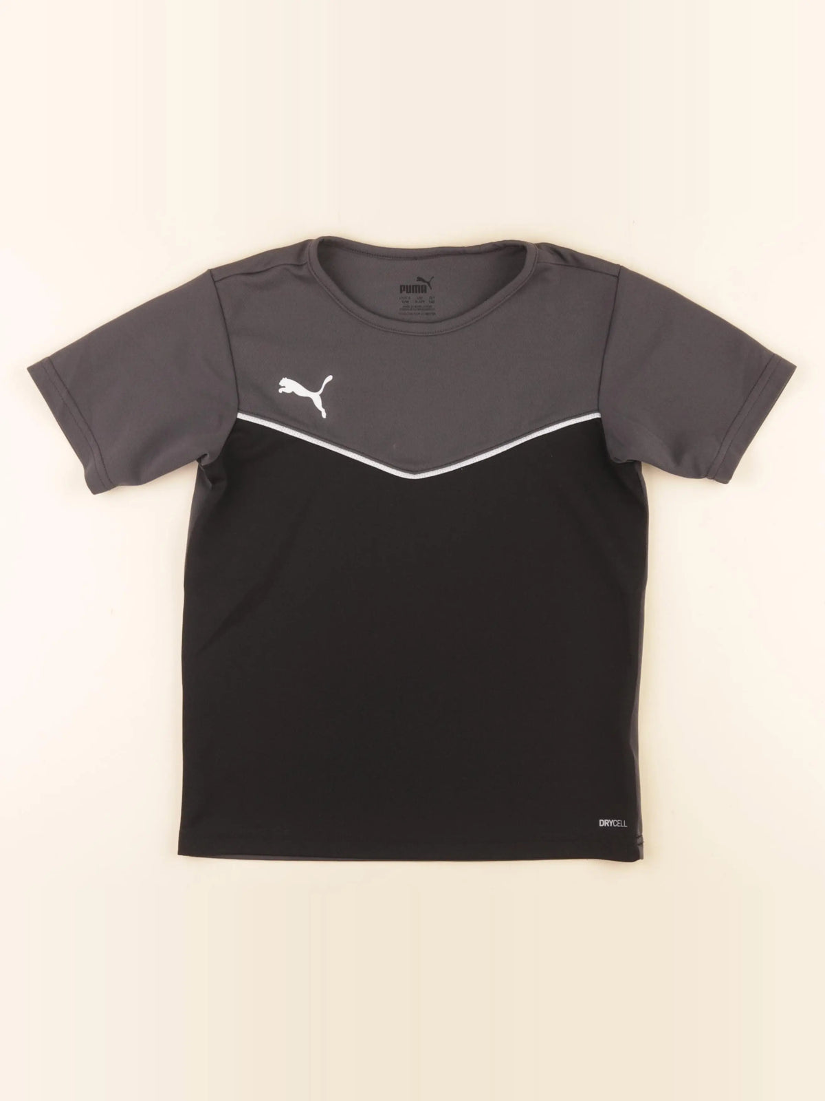 Puma - tee-shirt noir, gris - 9/10 ans