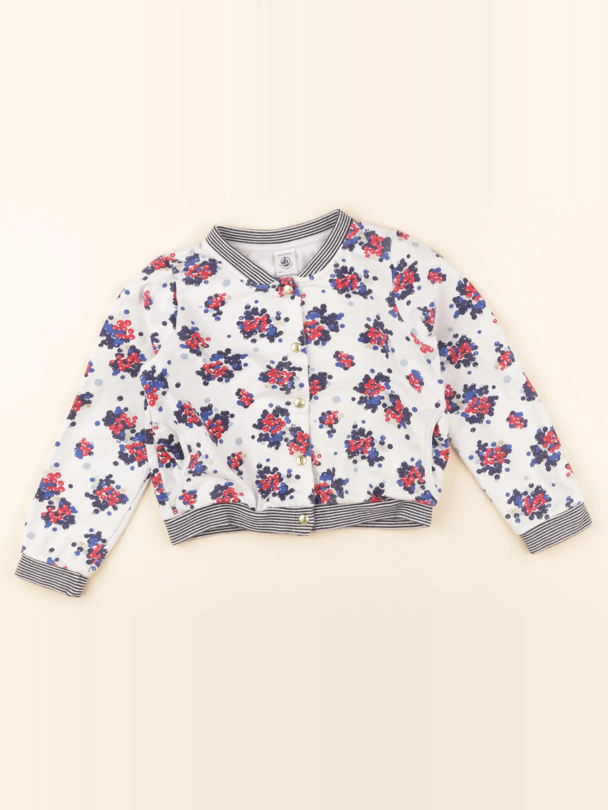 Petit Bateau - sweat blanc - 5 ans