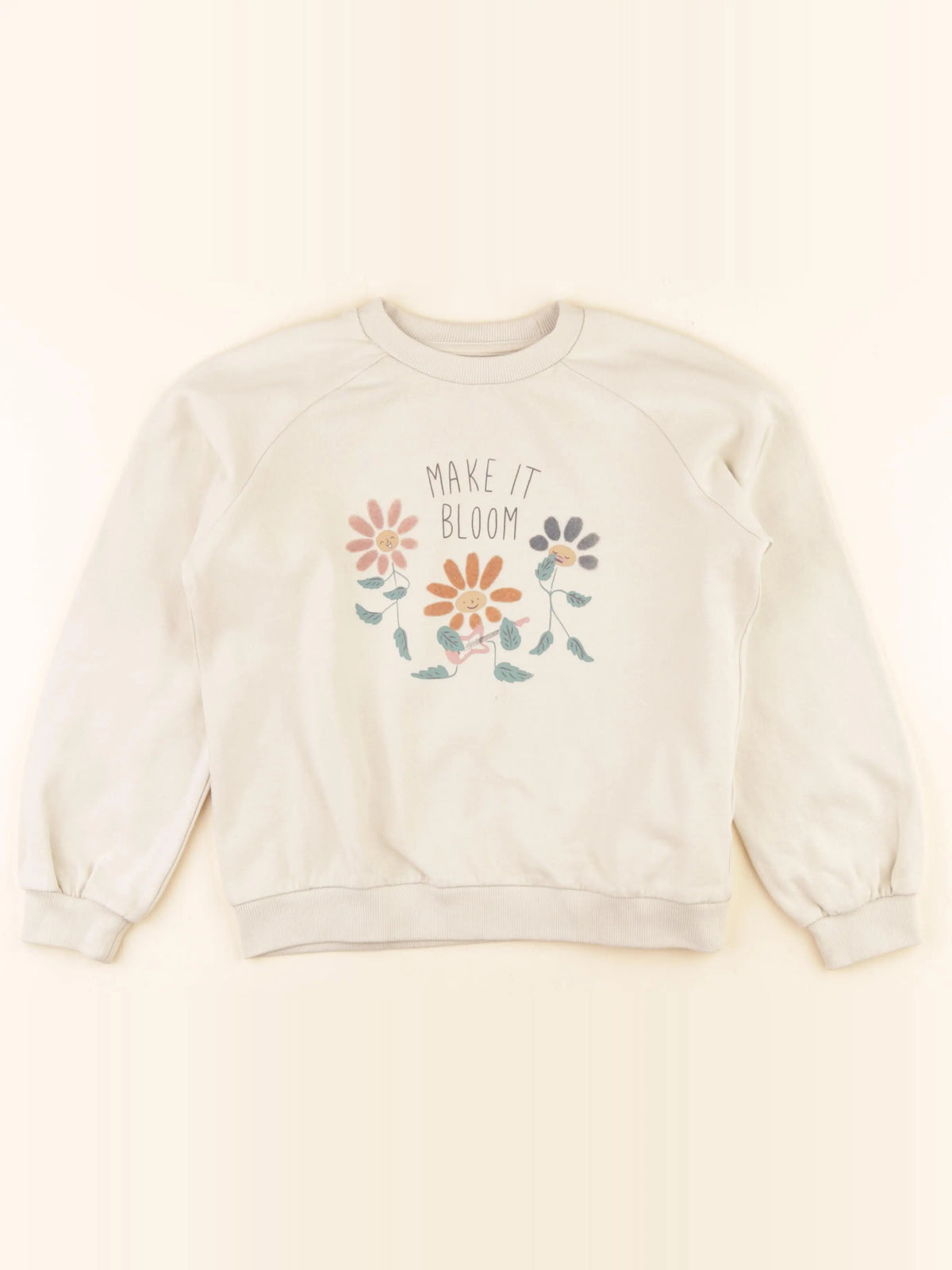 Vertbaudet - sweat beige - 10 ans