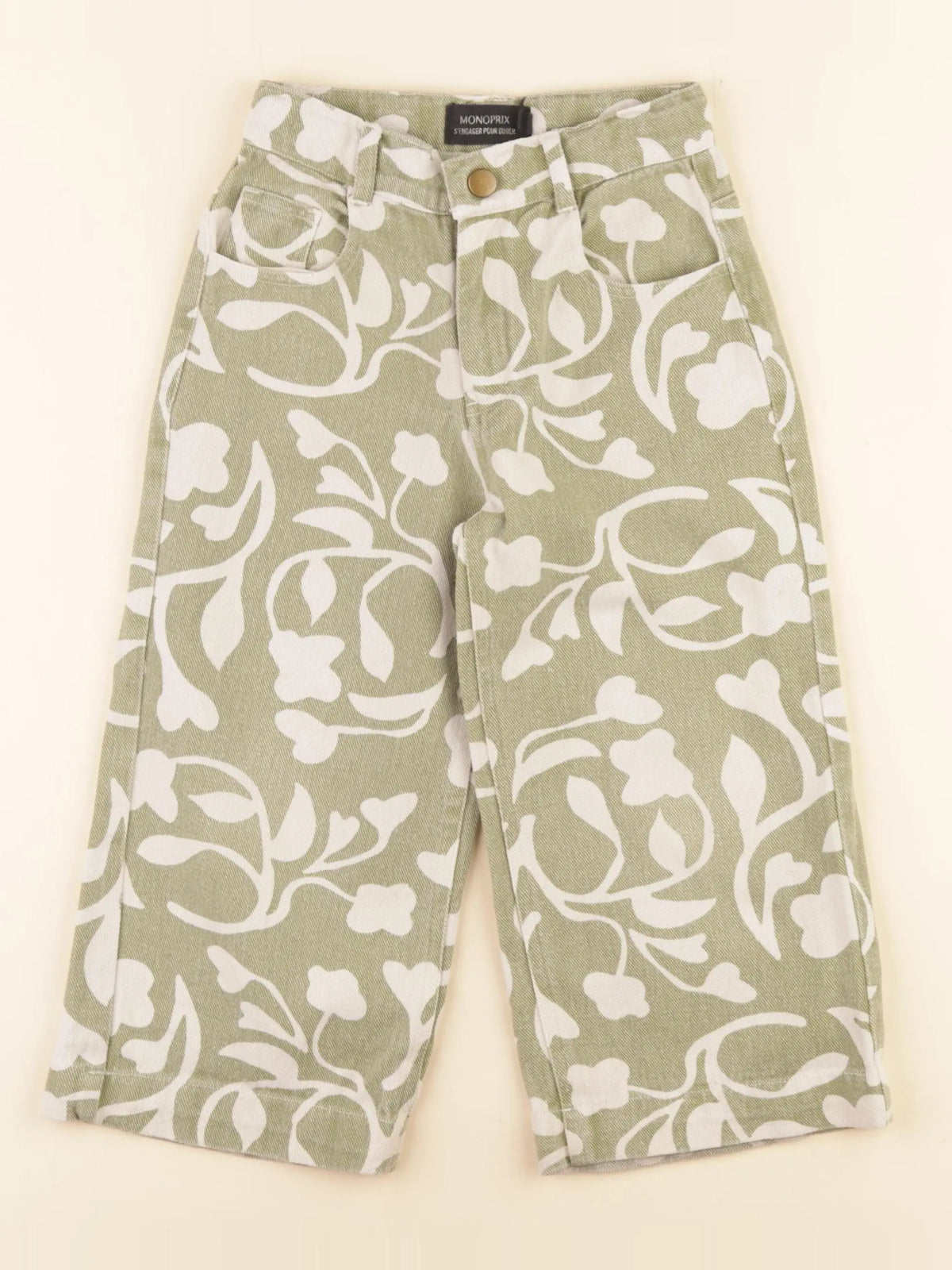 Monoprix - pantalon vert - 3 ans