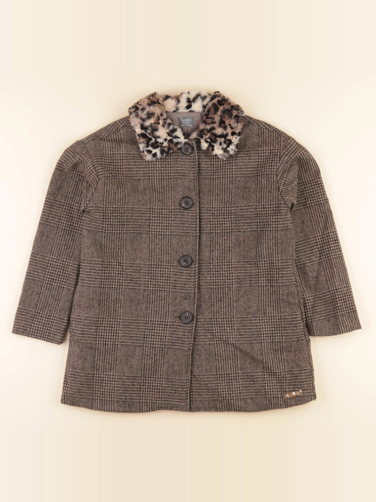 Tocoto vintage - manteau marron - 8 ans