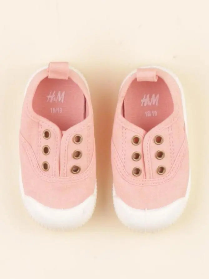 H&M - tennis élastiqué rose - pointure 18/19
