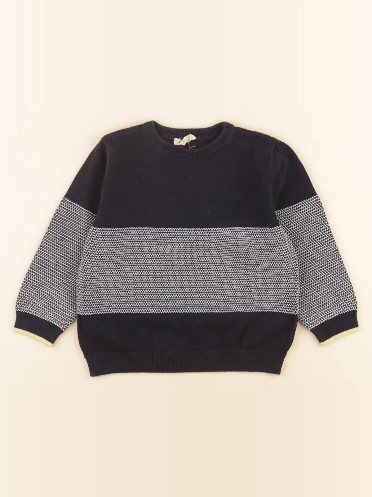 Little Cigogne - pull bleu - 2 ans