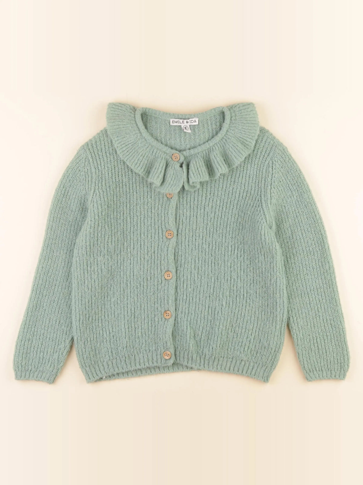 Emile et Ida - gilet vert - 8 ans