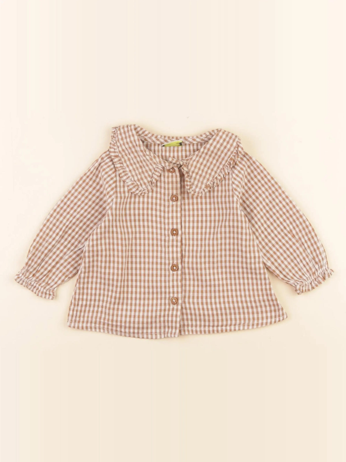 Tape à l'oeil - blouse blanc, marron - 6 mois