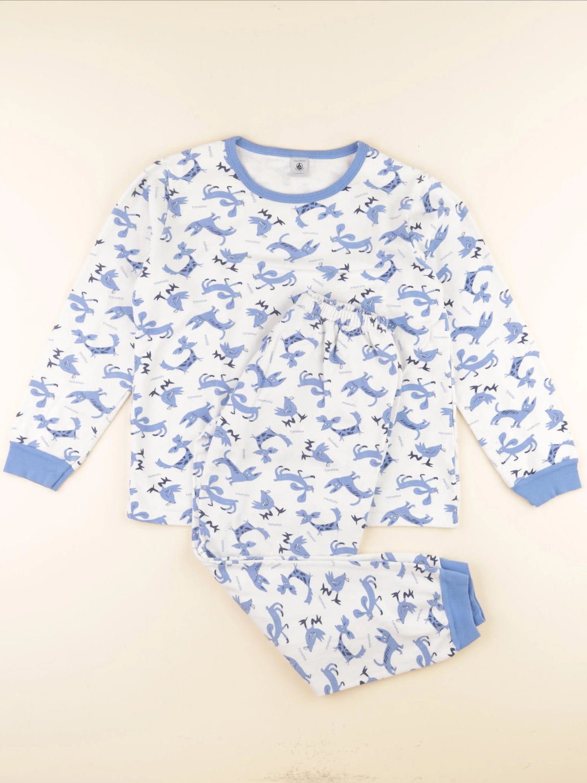 Petit Bateau - pyjama coton bleu - 12 ans
