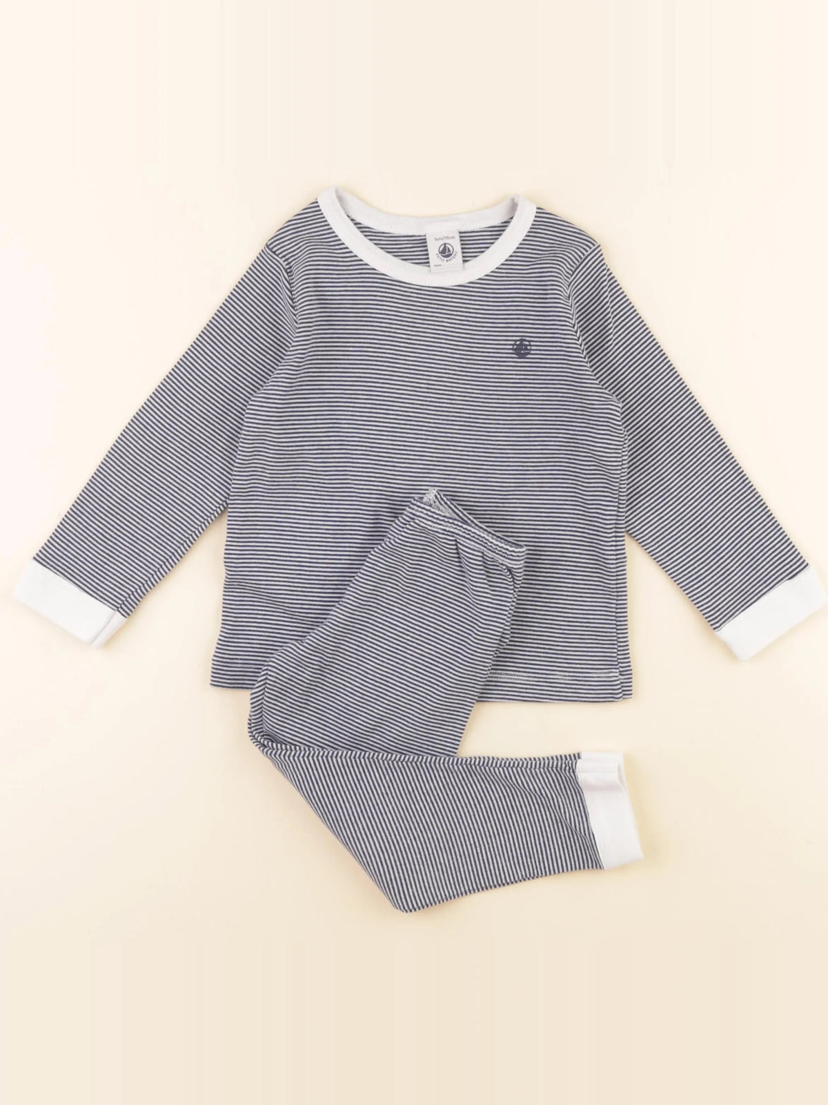 Petit Bateau - pyjama coton bleu - 3 ans