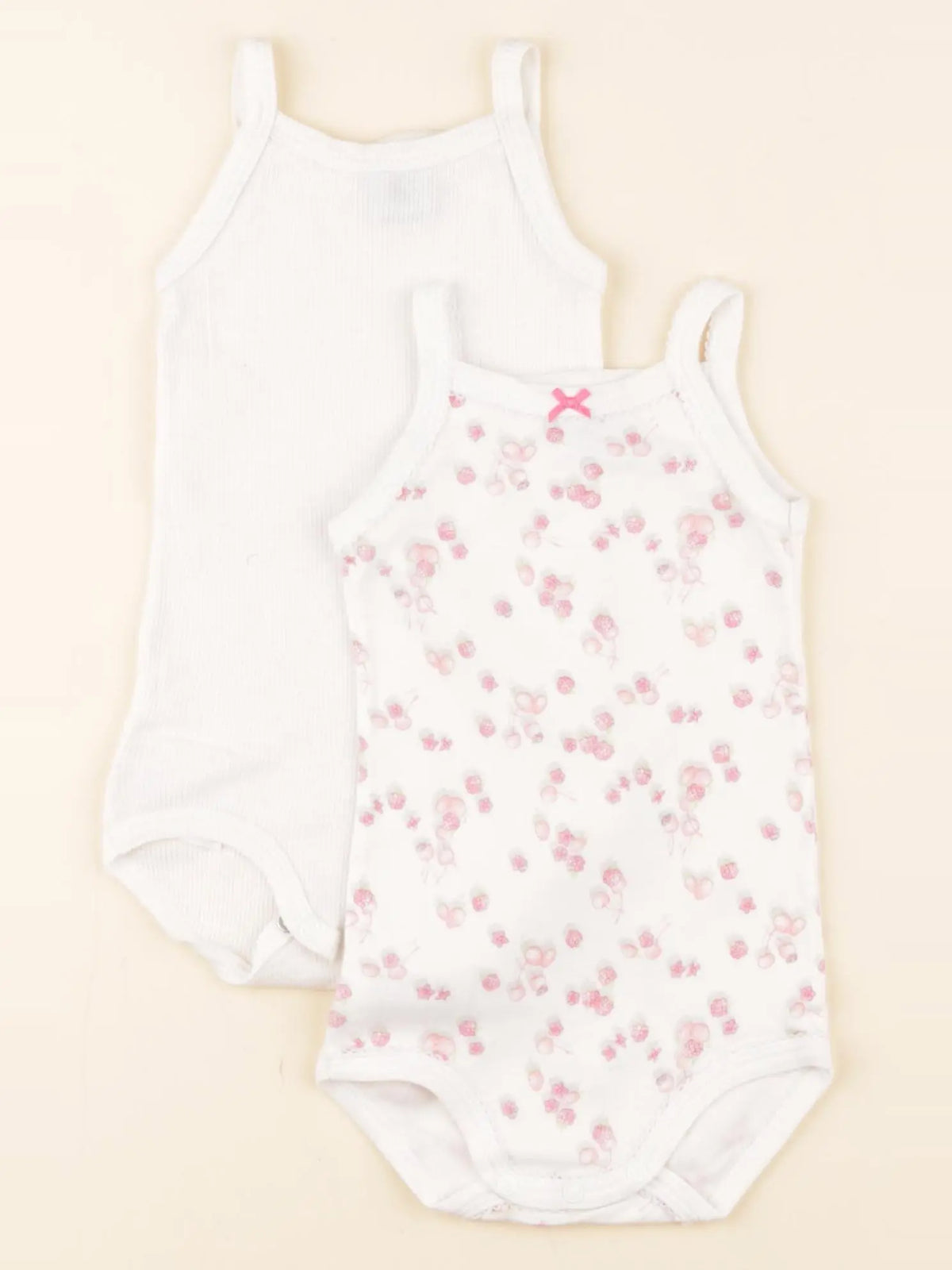 Petit Bateau - lot de 2 bodies en coton multicolore - 6 mois