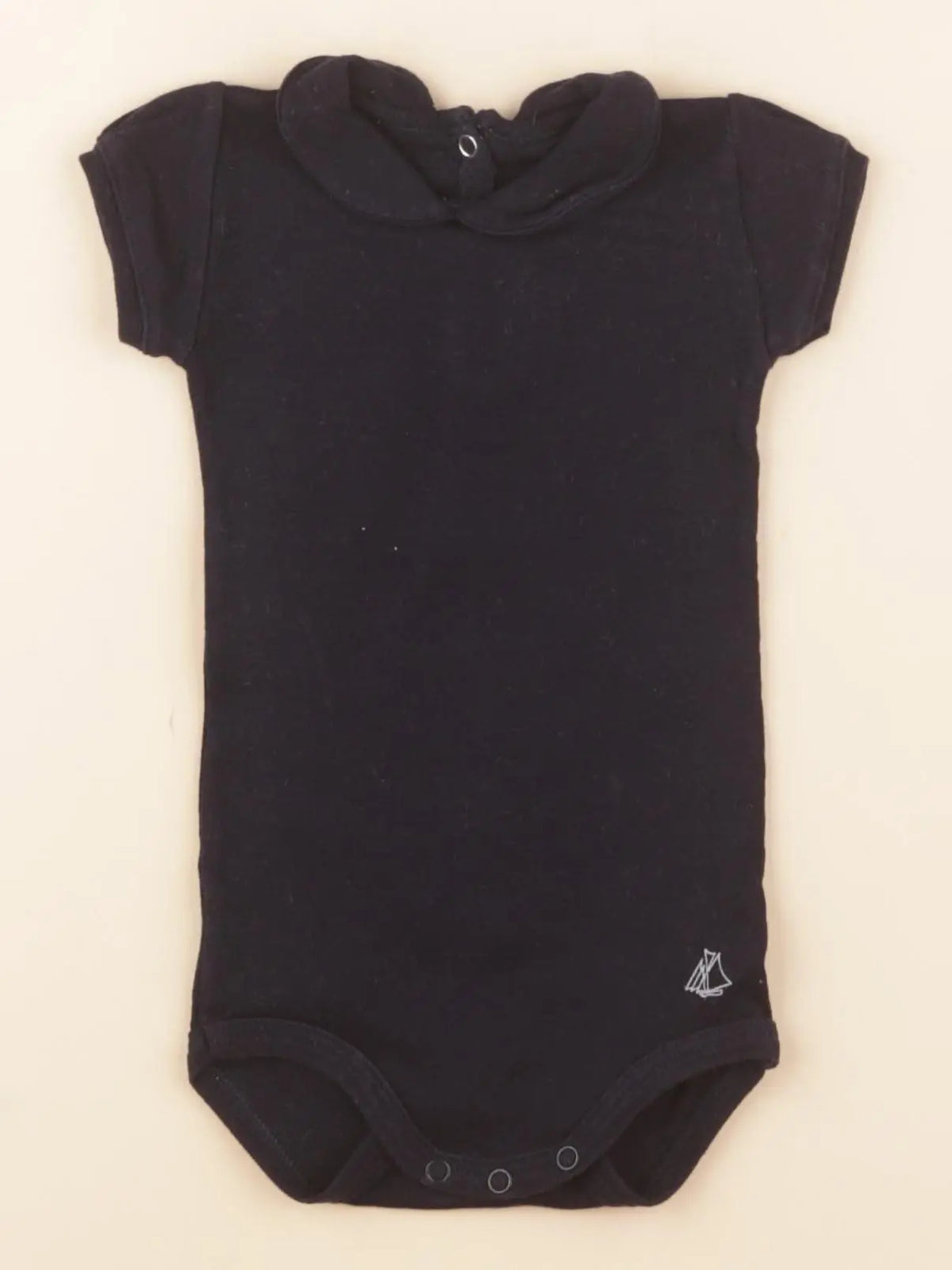 Petit Bateau - body à col bleu - 3 mois