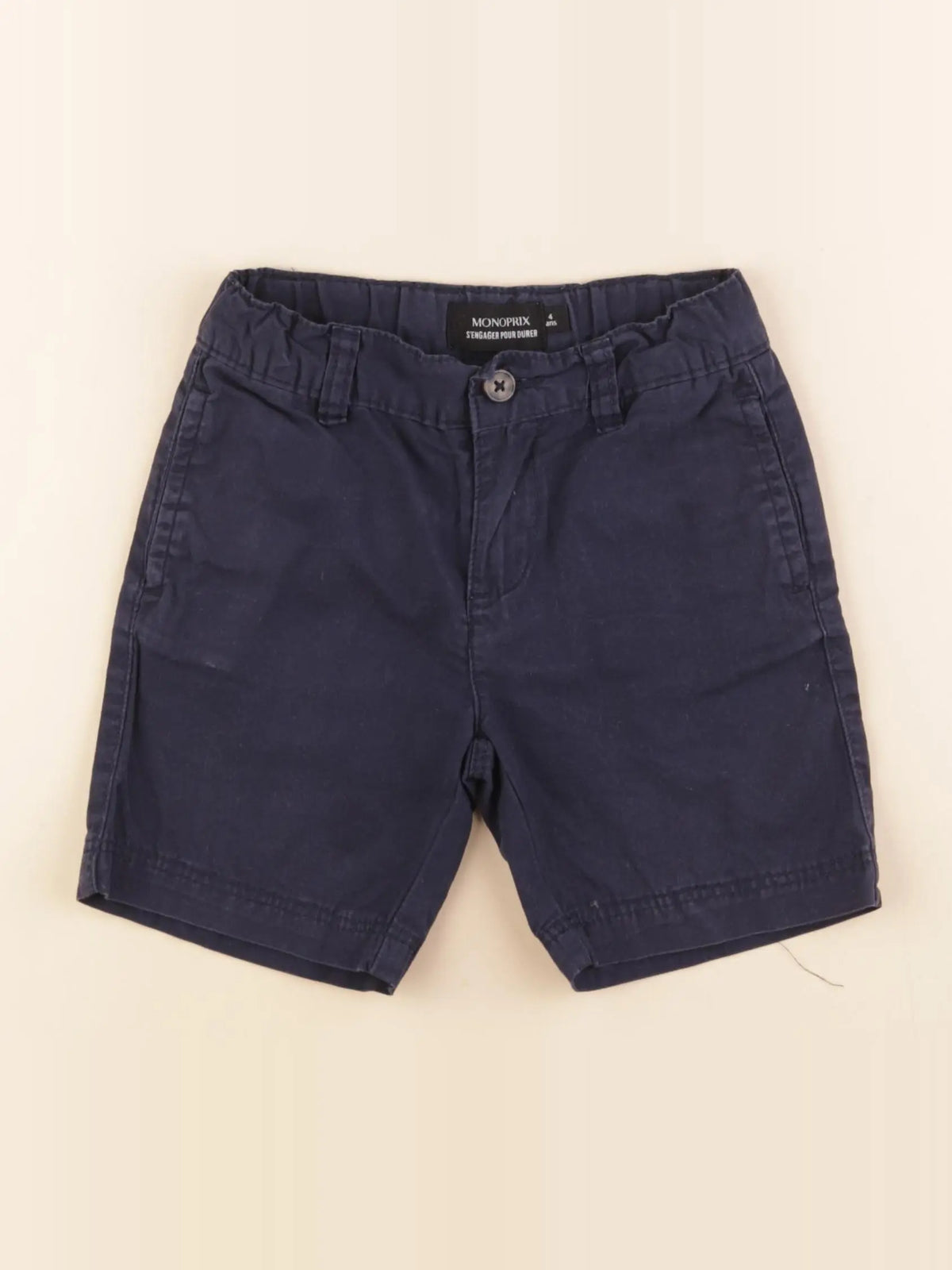 Monoprix - short bleu - 4 ans
