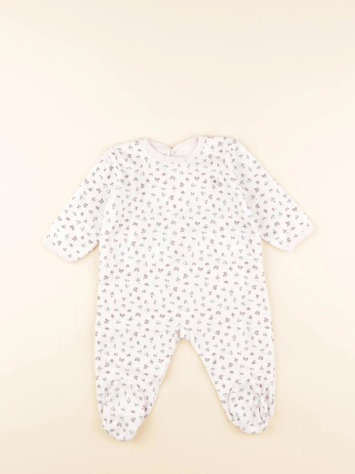 Petit Bateau - pyjama velours multicolore - 9 mois