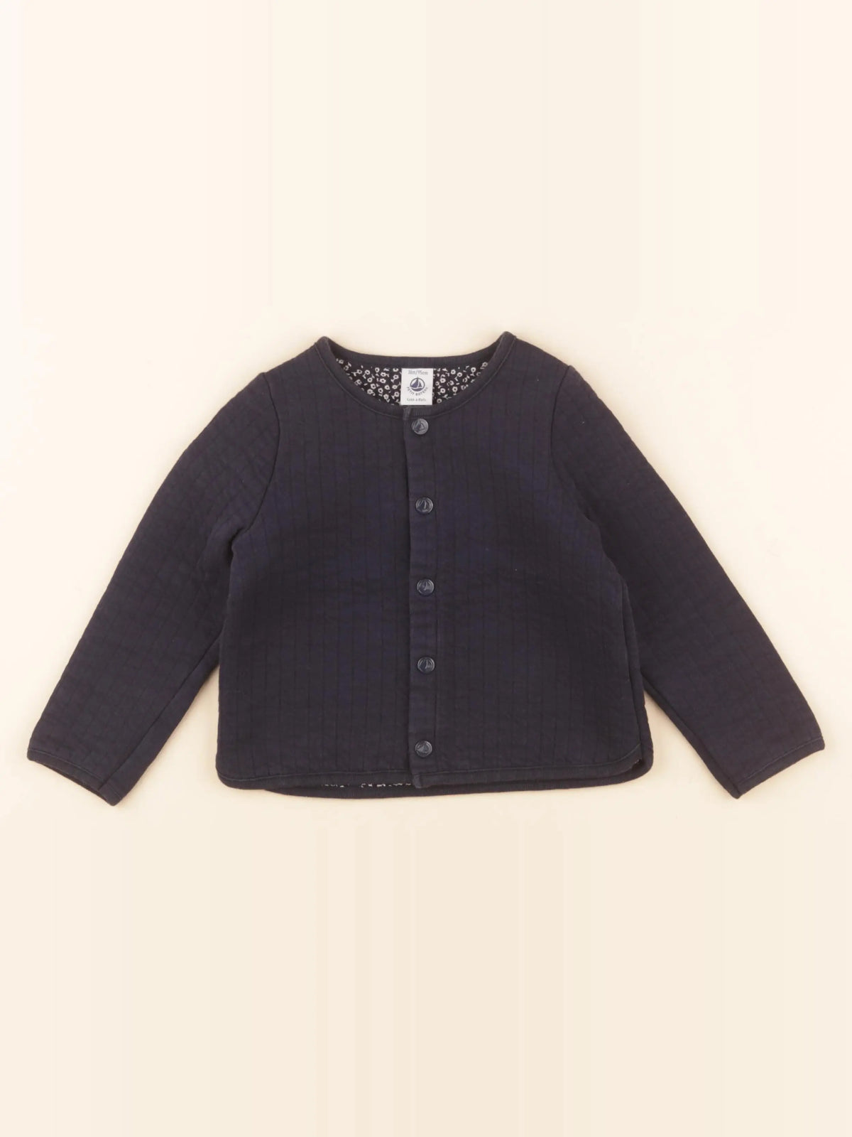 Petit Bateau - sweat bleu - 36 mois