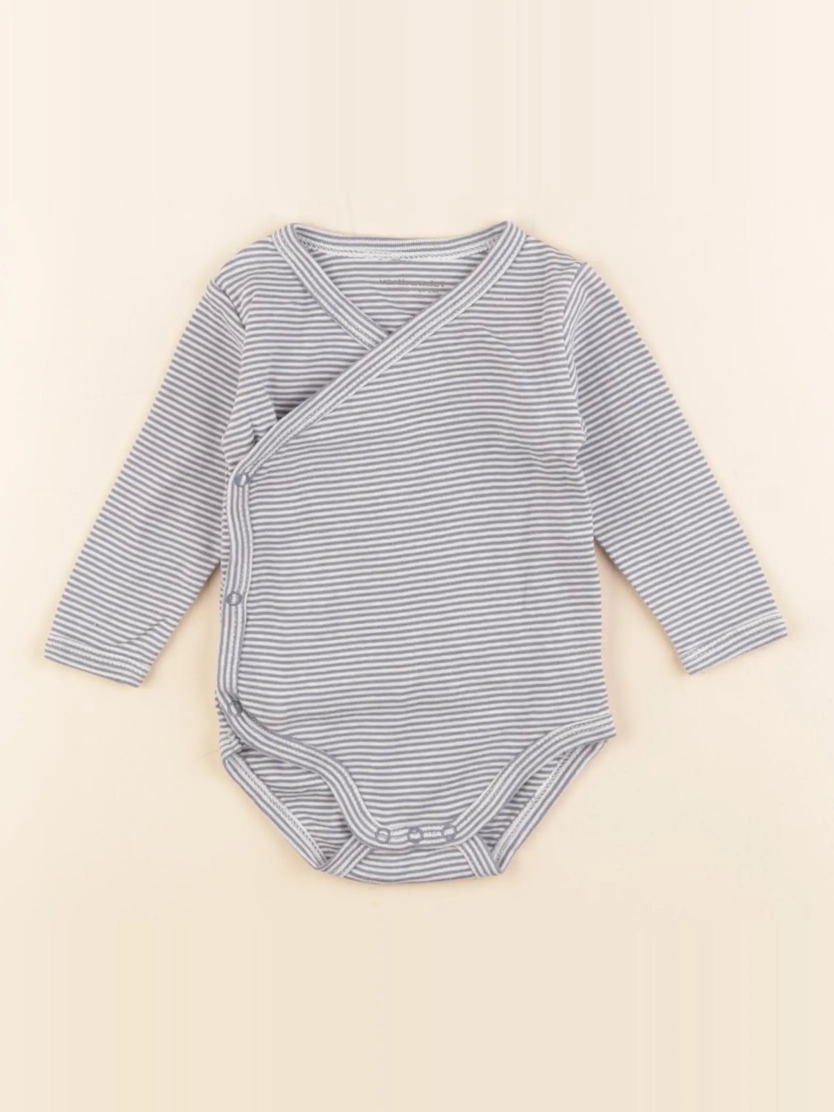 Vertbaudet - body blanc, bleu - 3 mois