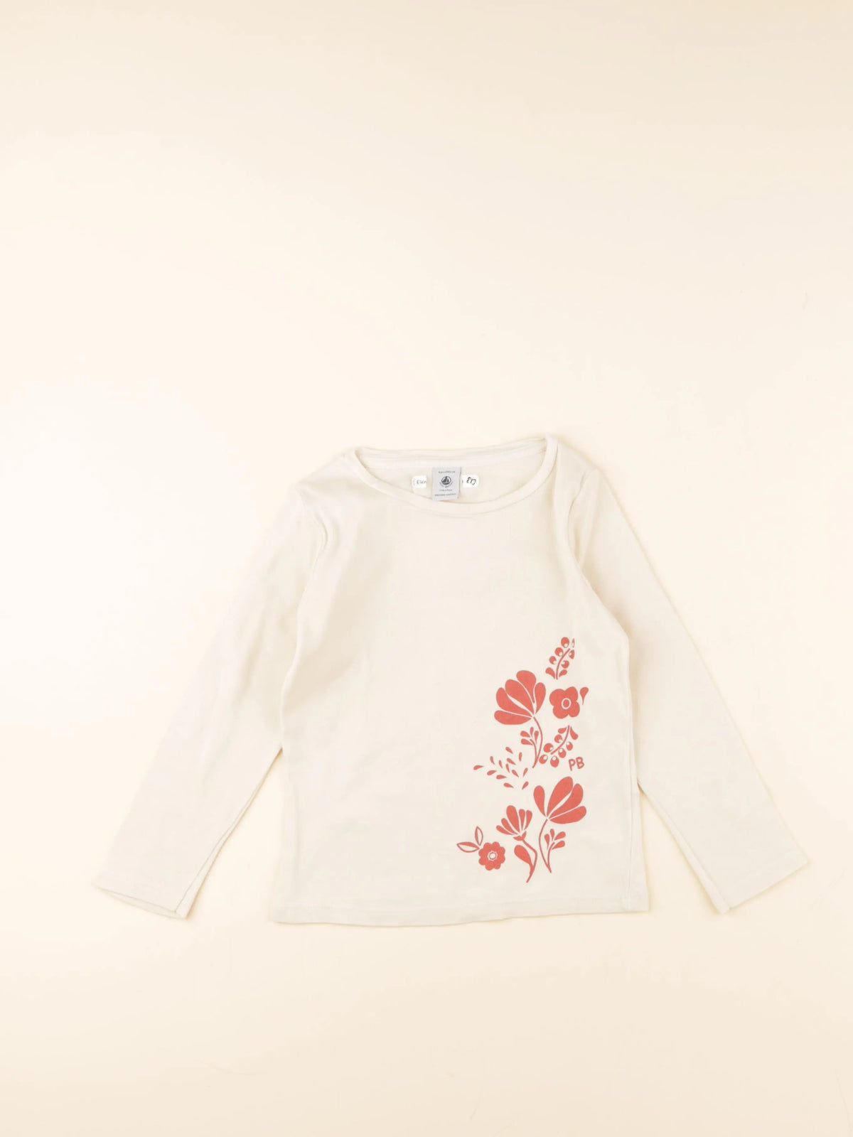 Petit Bateau - tee-shirt beige - 4 ans