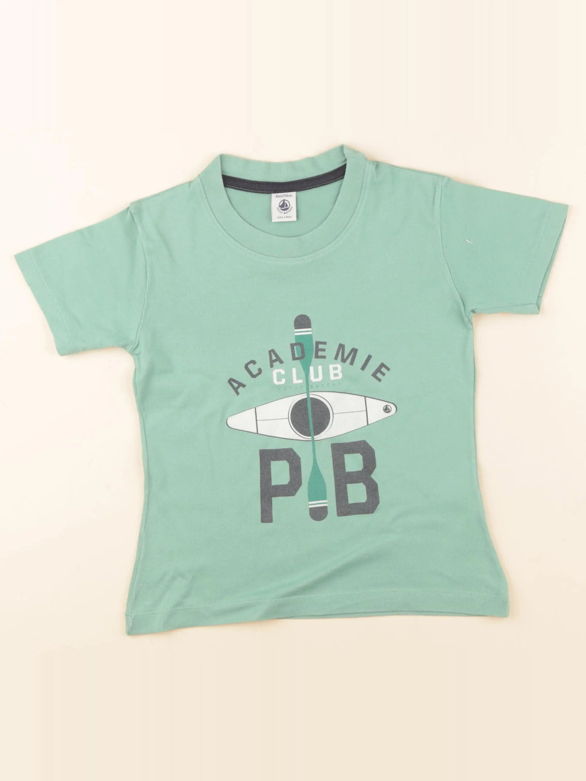 Petit Bateau - tee-shirt vert - 8 ans