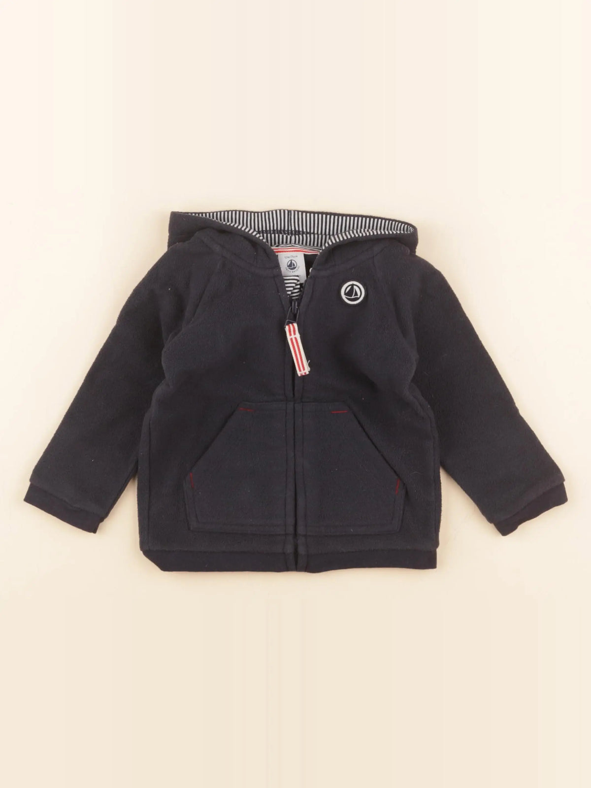 Petit Bateau - polaire bleu - 12 mois