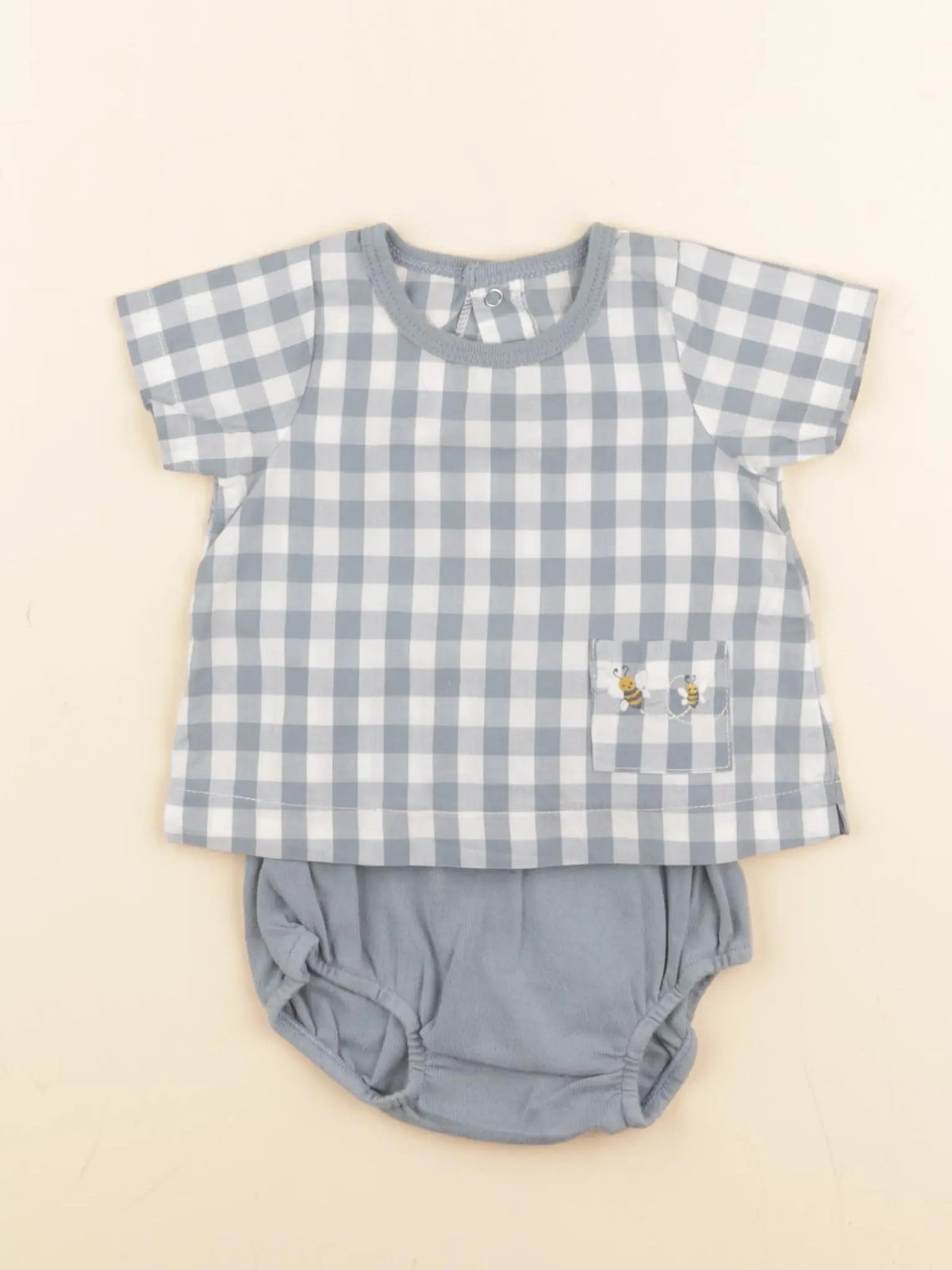 Petit Bateau - ensemble bleu - 3 mois