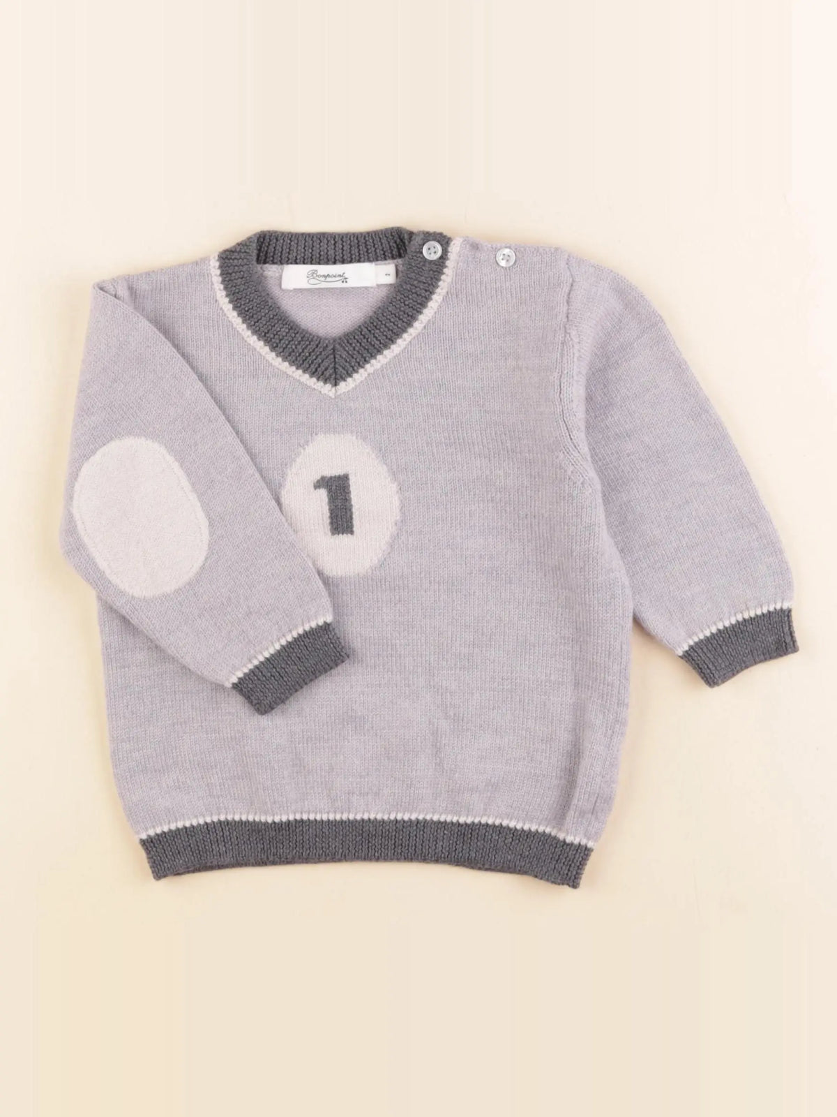 Bonpoint - pull gris - 2 ans