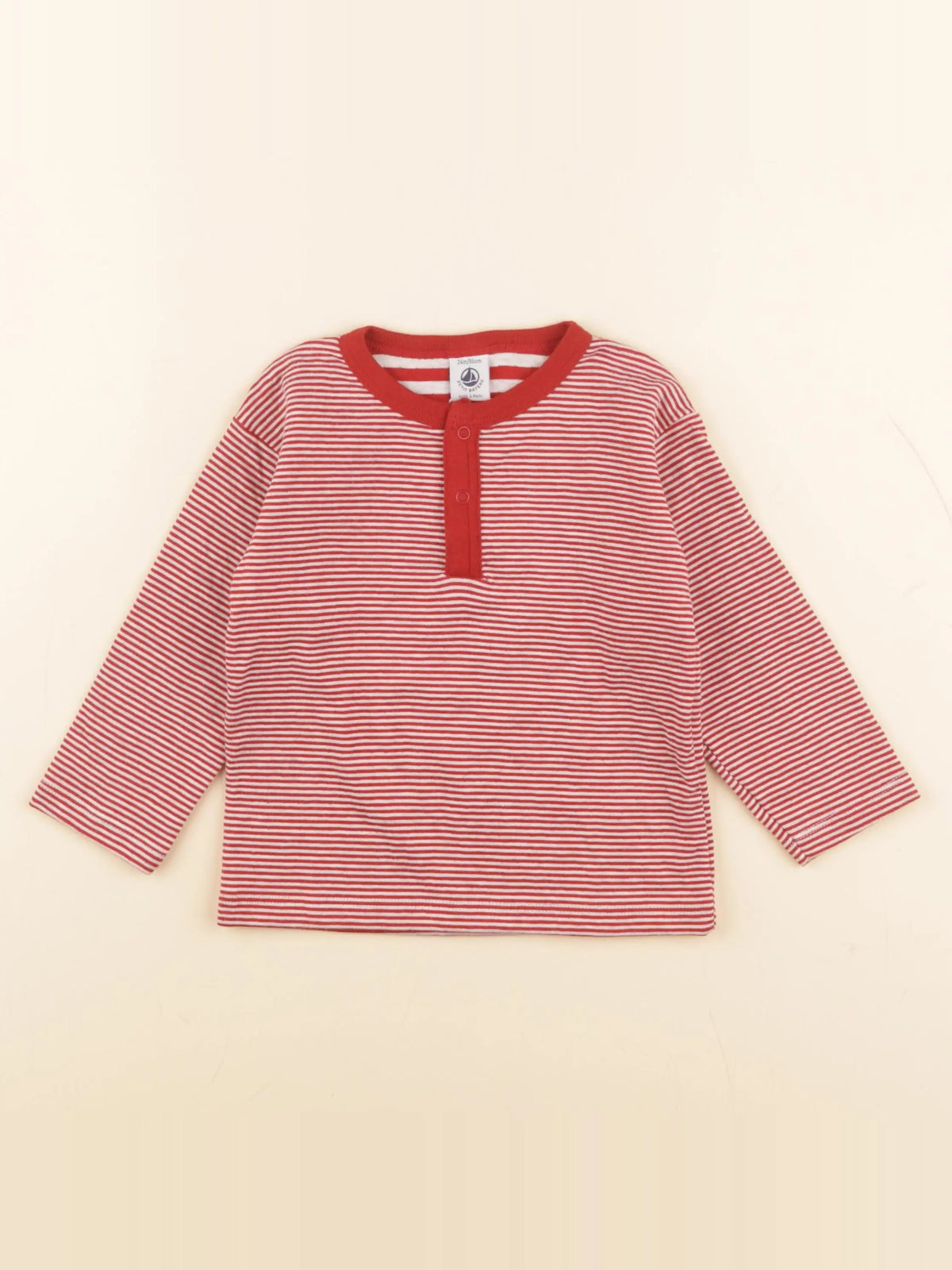 Petit Bateau - tee-shirt rouge - 24 mois