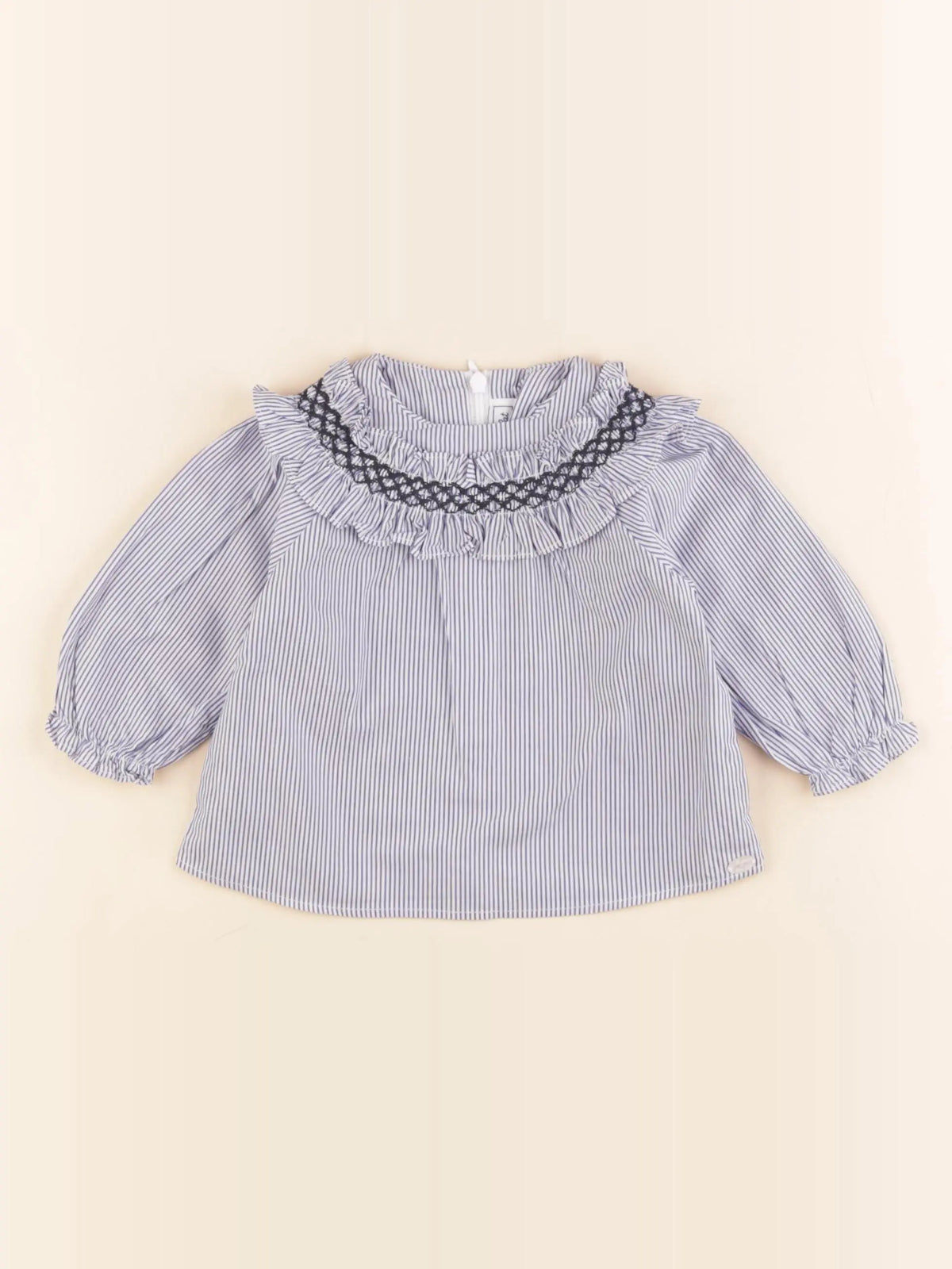 Tartine & Chocolat - blouse bleu, blanc - 6 mois