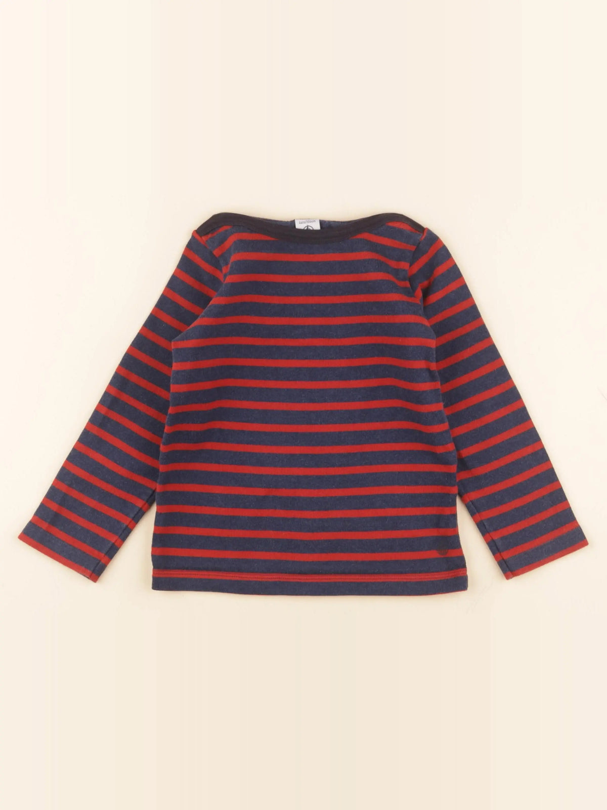 Petit Bateau - tee-shirt bleu, rouge - 4 ans