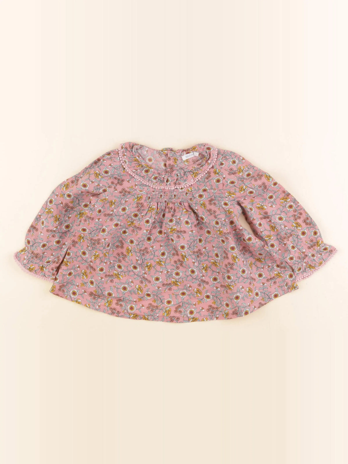 Boutchou - blouse rose - 12 mois