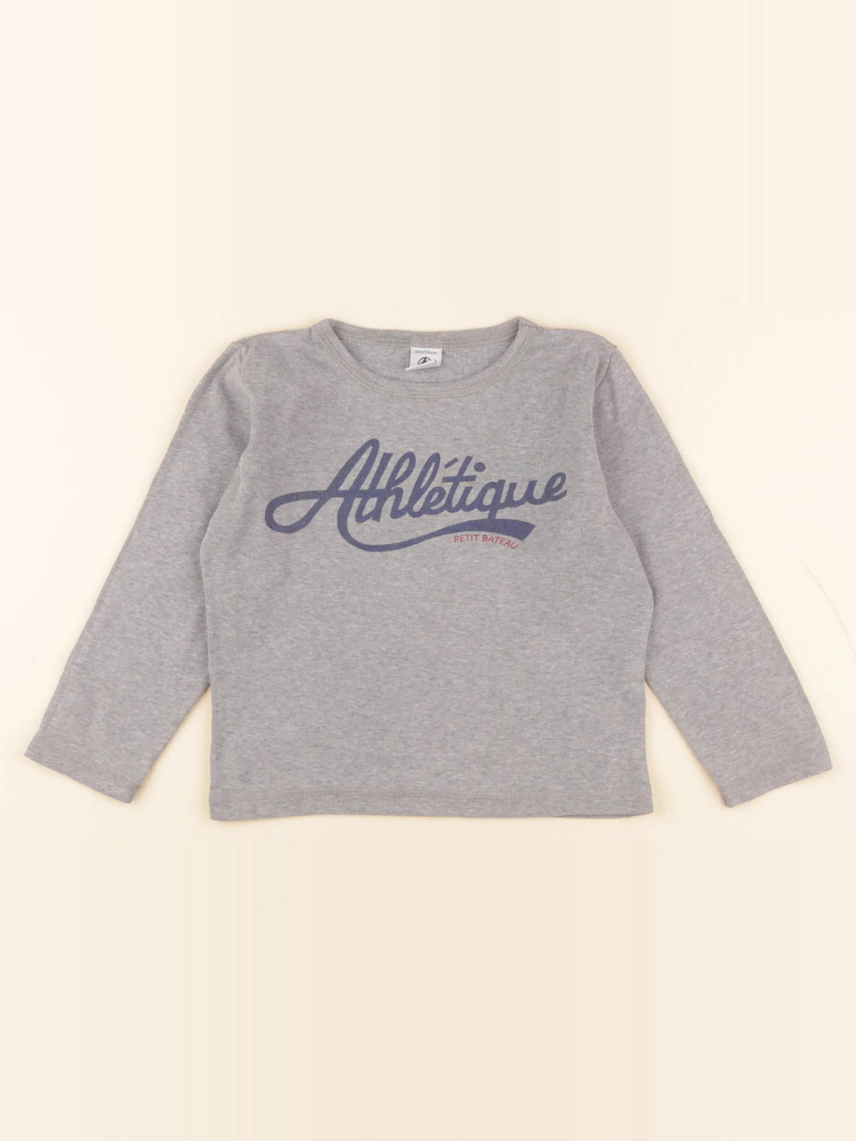 Petit Bateau - tee-shirt gris - 4 ans