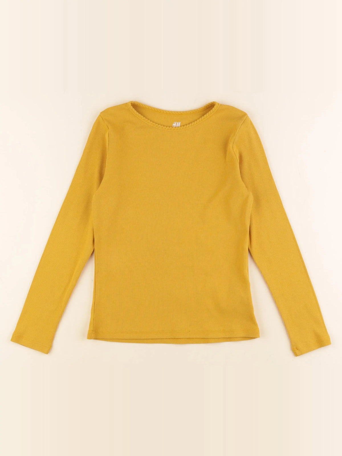 H&M - tee-shirt jaune - 6/8 ans
