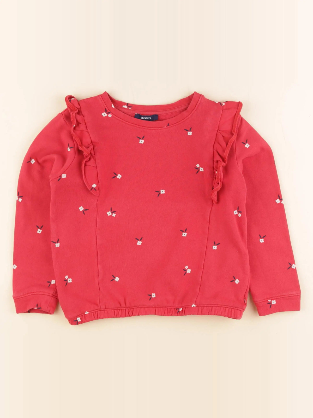 Okaidi - sweat rouge - 6 ans