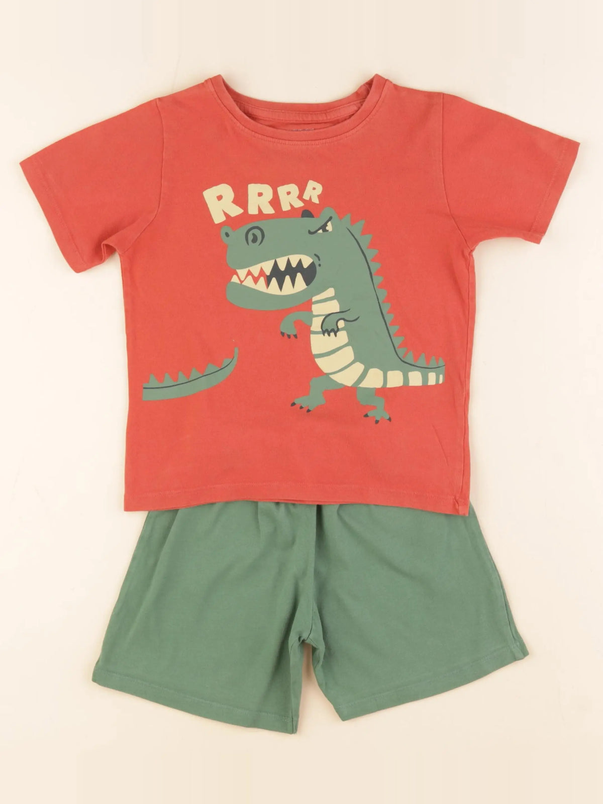 Vertbaudet - pyjama coton vert - 6 ans