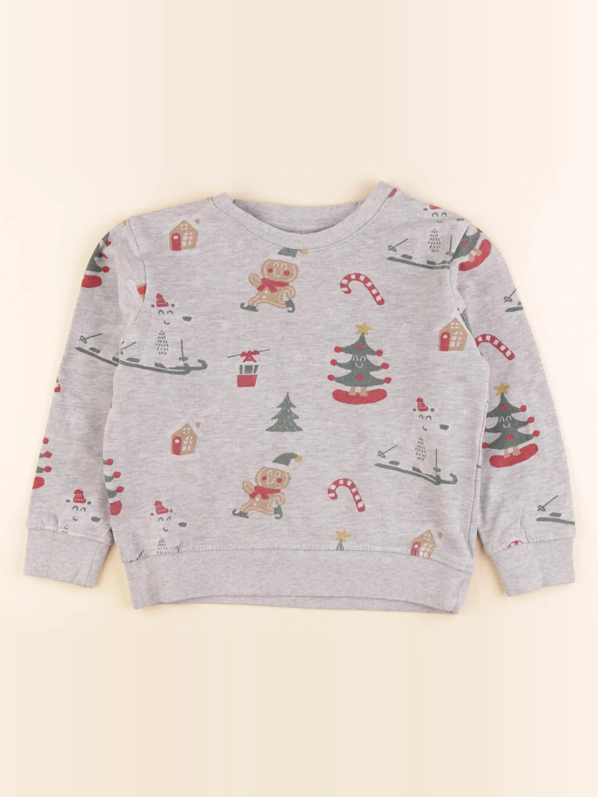 Vertbaudet - sweat gris - 6 ans