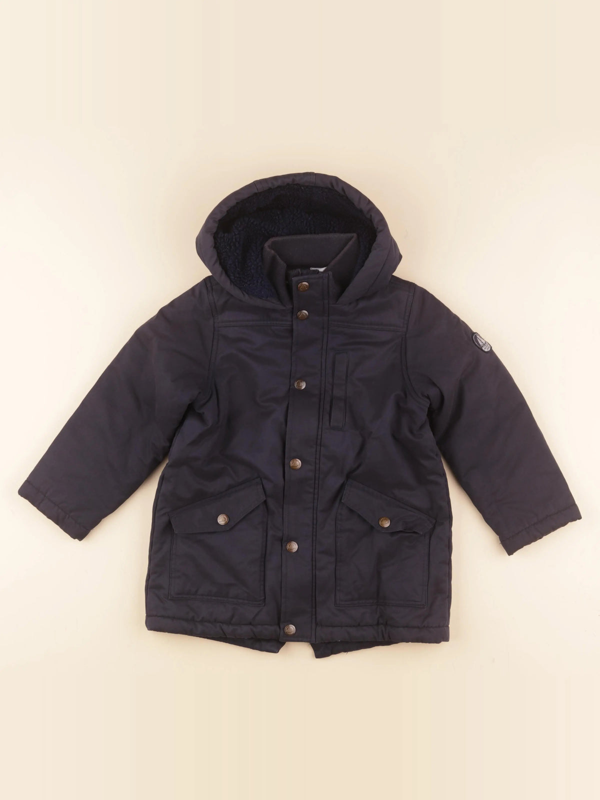Petit Bateau - parka bleu - 5 ans